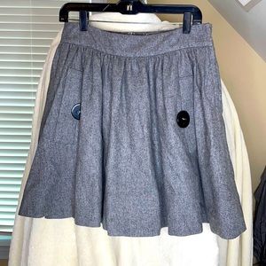 Grey wool skirt